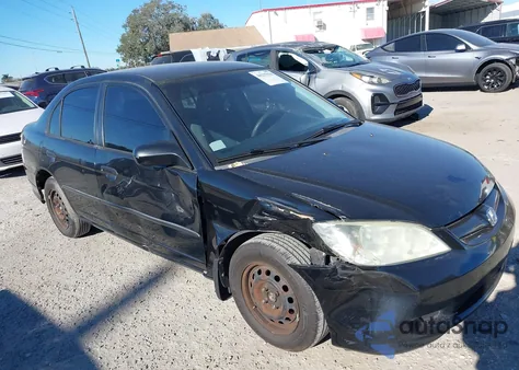 2005 Honda Civic Vp from USA, damaged, VIN 1HGES16335L024260